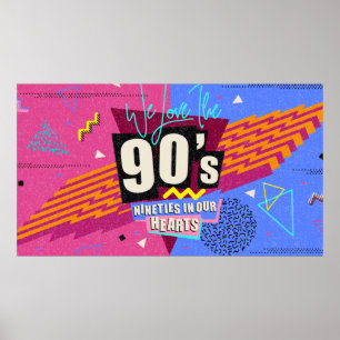 90s och 80s poster. Vi Kärlek 90-talet. Retro stil Poster