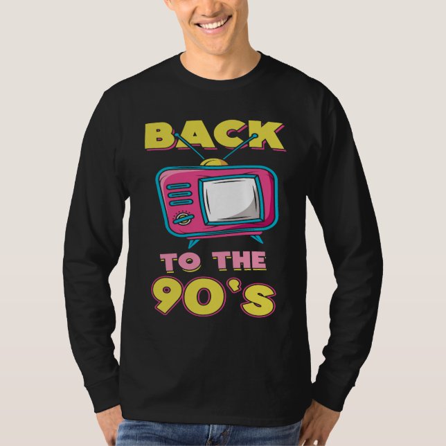 90s outfit Back to the 90s retro tube TV T Shirt (Framsida)