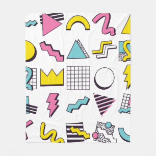 90's Pop Memphis Design Inslag Fleecefilt