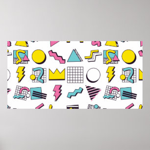 90's Pop Memphis Design Inslag Poster