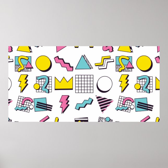 90's Pop Memphis Design Inslag Poster (Framsidan)