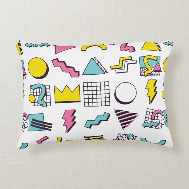 90's Pop Memphis Design Inslag  Prydnadskudde (Framsidan)