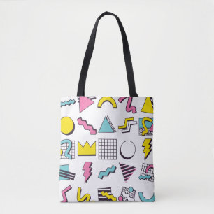 90's Pop Memphis Design Inslag Tygkasse