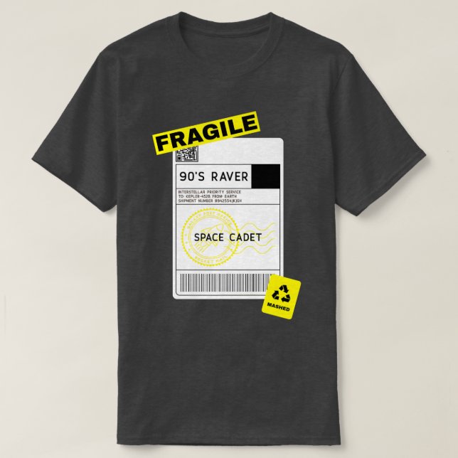 90s Rave Funny EDM Classic House Music Techno Tech T Shirt (Design framsida)