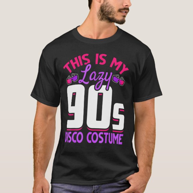 90s Retro Costume Party 1990s Disco Music  Ninetie T Shirt (Framsida)