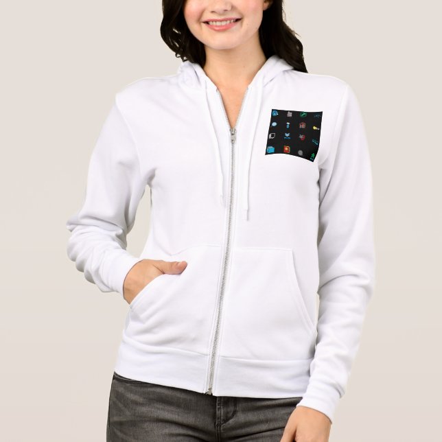 90s Retro Tech and Web Icon Pattern T Shirt (Framsida)