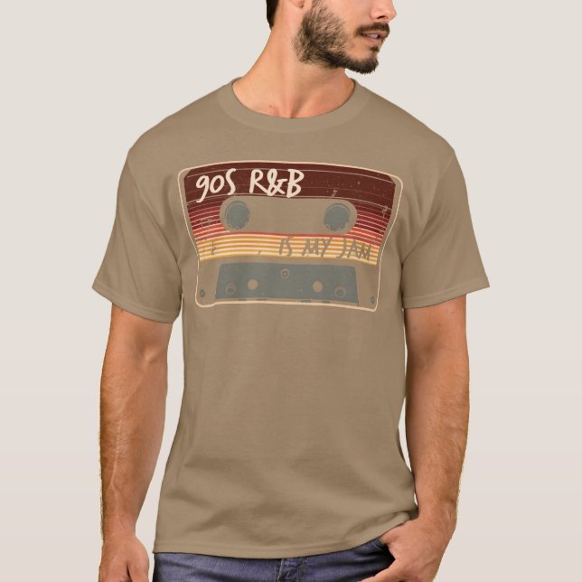 90s RnB är min grej Kassettrulle 90-tals vänner T Shirt (Framsida)