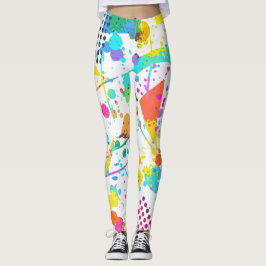 90s Stil-färgad geometrisk retro-grunge i Stil Leggings