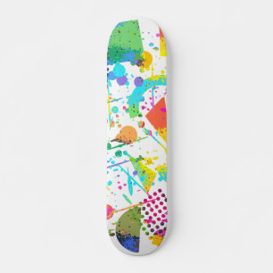 90s Stil-färgad geometrisk retro-grunge i Stil Mini Skateboard Bräda 18,5 Cm