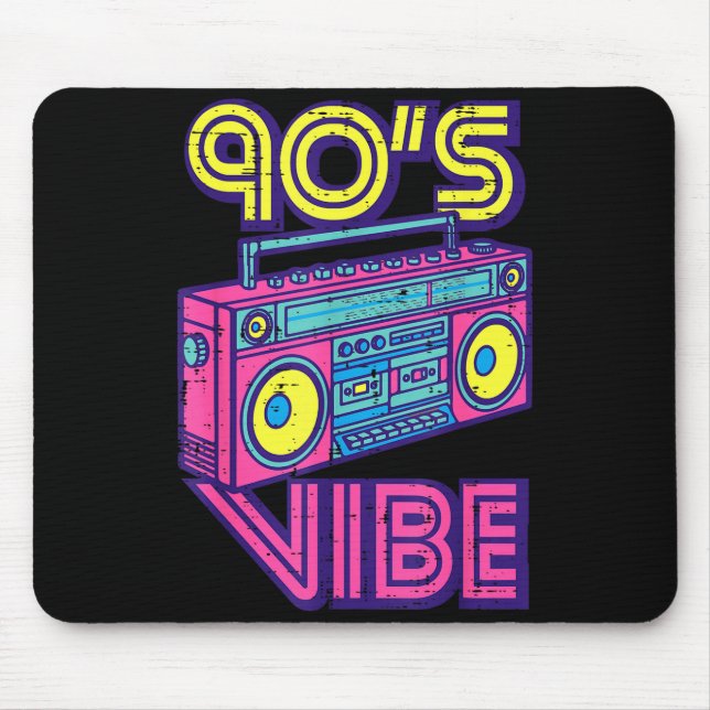 90s Vibe Boom Box Radio Retro Music Lover Men Wome Musmatta (Framsidan)