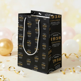 90th Birthday 1936 Black Gold Chic Elegant