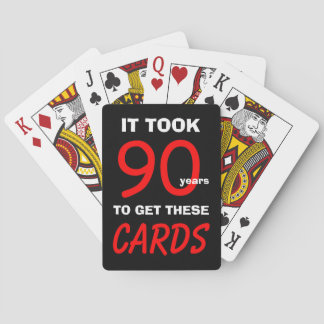 90th Birthday Funny Poker Playing Cards Casinokort