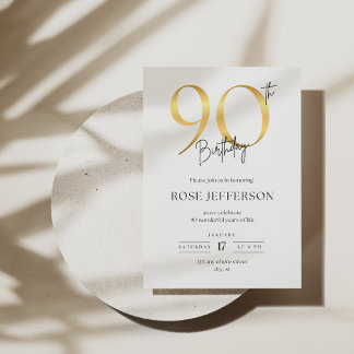 90th Birthday Invitation Inbjudningar
