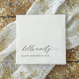 90th Birthday Party Hello 90 Modern Milestone Pappersservett