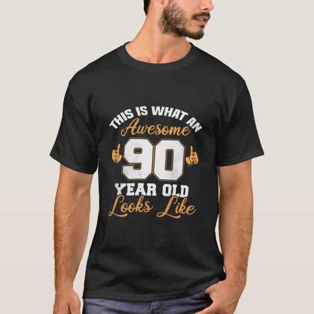 90Th Novelty Awesome 90 T Shirt (Framsida)