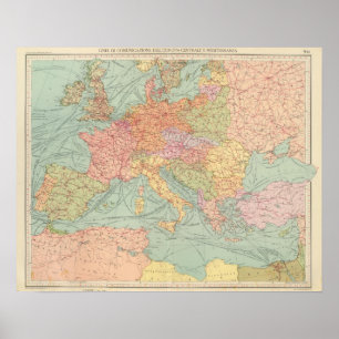 910 linjer av kommunikation, Central Europe Poster