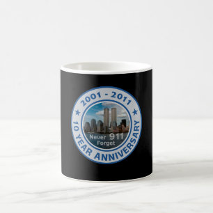 911 10 år årsdag kaffemugg