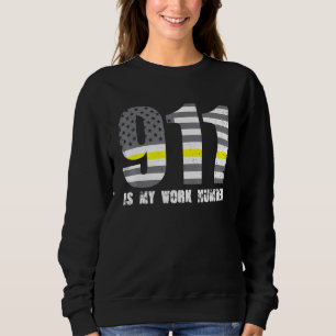 911 är mitt arbetsnummer US Flagga Patriotic Ameri T Shirt