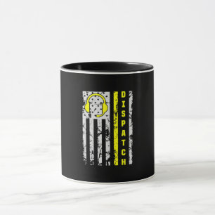 911 Avsändningsoperatör Thin Guld Line Dispatcher Mugg