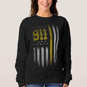 911-dispatch Operatör Amerikansk Flagga Polis Nöd T Shirt