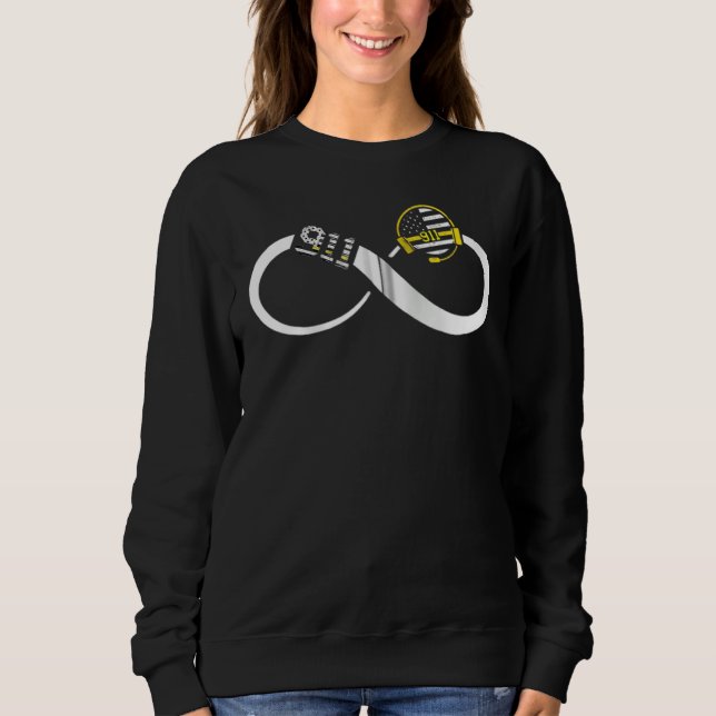 911-dispatch Operatörer  Amerikansk flagga Polis N T Shirt (Framsida)