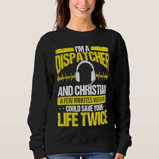 911 Dispatcher Christian Thin Gold Line Dispatch O T Shirt (Framsida)