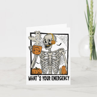 911 Dispatcher Halloween Skeleton What Your Emerge Kort