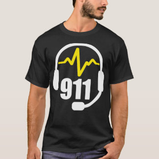 911 Dispatcher Headset T Shirt
