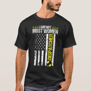 911 Dispatcher Jag är inte mest Women Thin Guld Li T Shirt