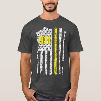911 Dispatcher Operator American Flagga 911 Operat T Shirt