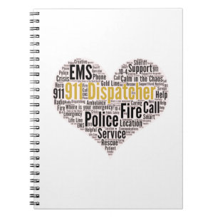 911 Dispatcher Ord Cloud Anteckningsbok