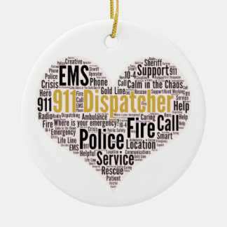 911 Dispatcher Ord Cloud Ceramic Ornament