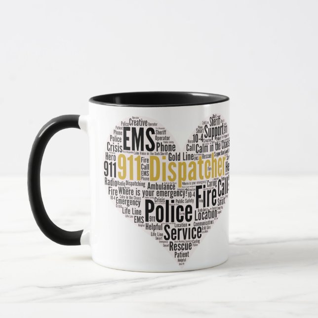 911 Dispatcher Ord Cloud Mugg (Vänster)