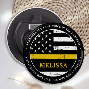911 Dispatcher Personlig Thin Guld Line Flasköppnare