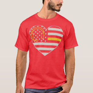 911 Dispatcher Shirt Heart American Flagga Gift T
