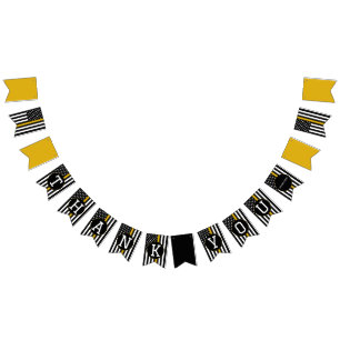 911 Dispatcher Thin Guld Line Tack Vimplar