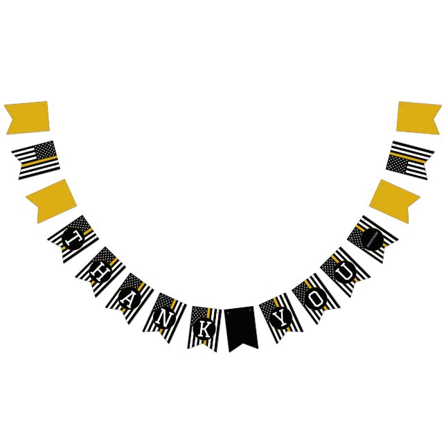 911 Dispatcher Thin Guld Line Tack Vimplar (Alla)