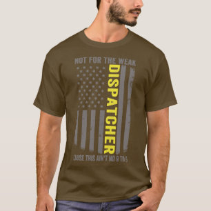 911 Dispatcher US Flagga Thin Guld Line Akut Di T Shirt
