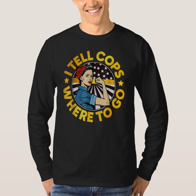 911 Dispatcher Week Dispatch Squad I tell Cops T Shirt (Framsida)