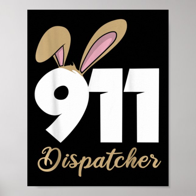 911-dispatchers påsk-pullover med huva  poster (Framsidan)