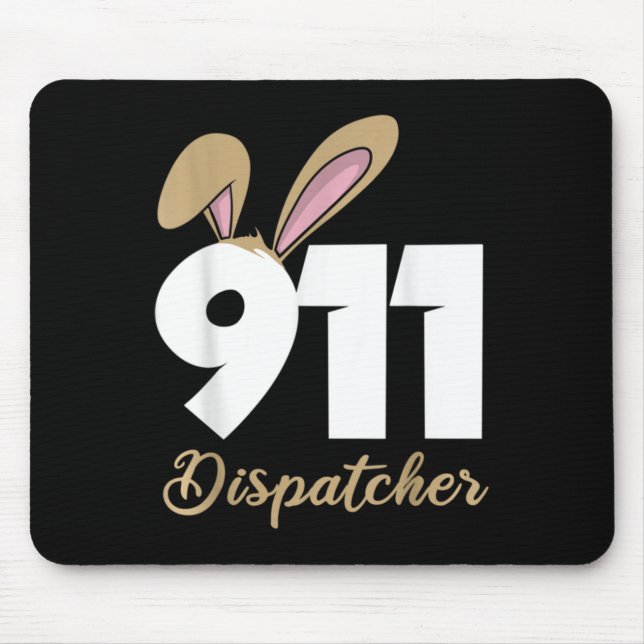 911-dispatchers påsk-tröja med huva musmatta (Framsidan)