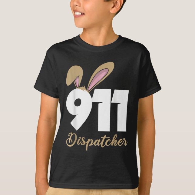 911-dispatchers påsktröja med huva  t shirt (Framsida)