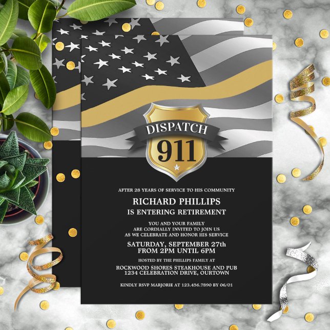 911 Disponentens pensionsfestinbjudningar Inbjudningar (Skapare uppladdad)