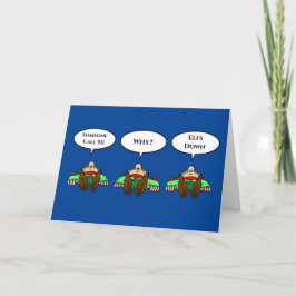911 Exhausted Elves-julkort Kort