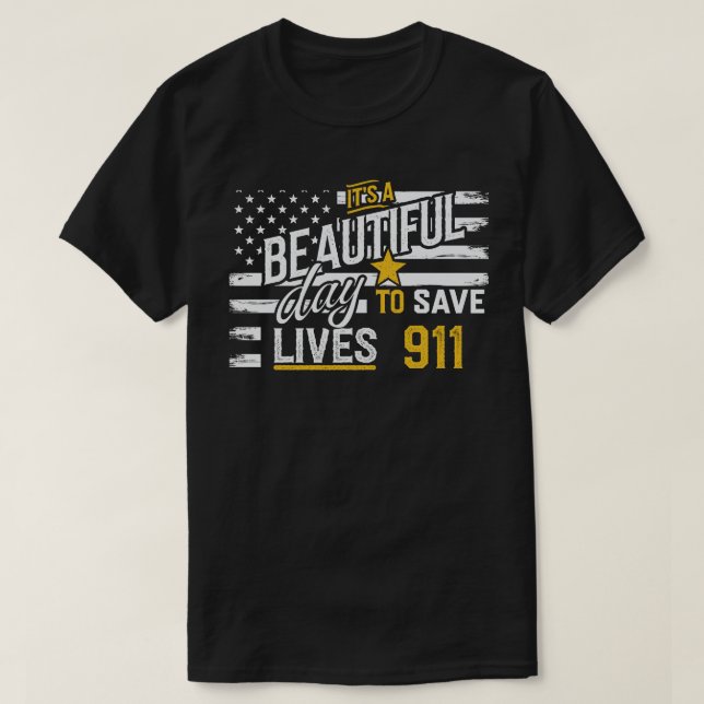 911 Försändare - En vacker dag för Spara T Shirt (Design framsida)