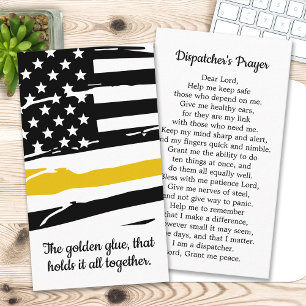 911 Försändare Prayer Thin Guld Line Visitkort