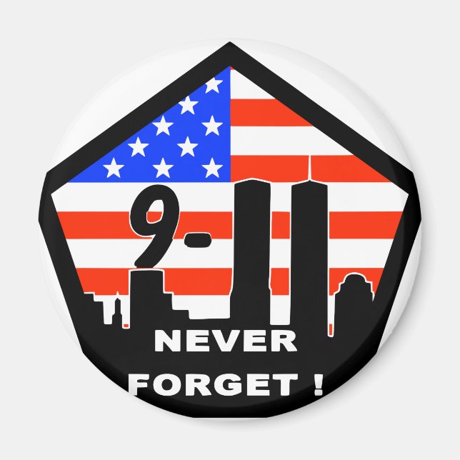 911 Glöm aldrig Magnet (Framsidan)