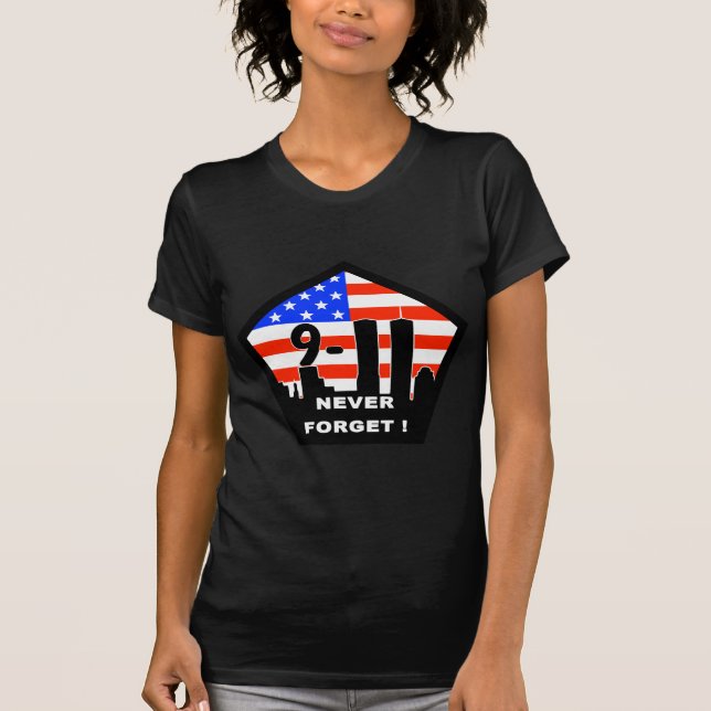 911 Glöm aldrig T-shirt (Framsida)