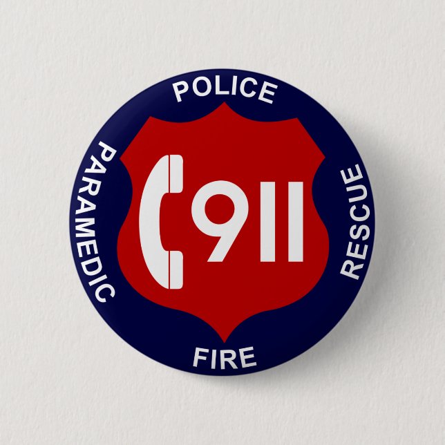 911 knäppas polisen avfyrar ambulansen knapp (Framsida)