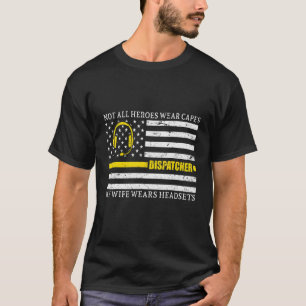 911 Leverera min fru med huvudkontor Thin Guld Lin T Shirt